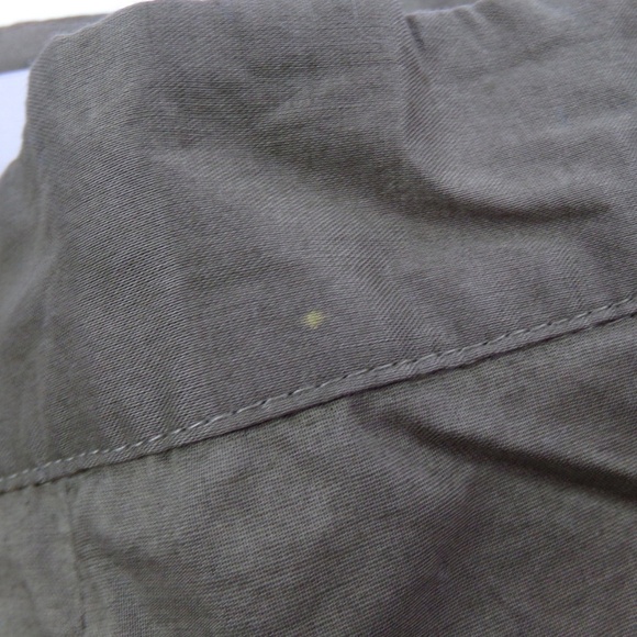 LOFT Olive Green A-line Skirt Black Panel size 2 - Picture 6 of 6